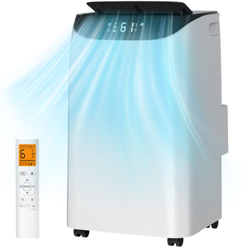 Lcxmtv Portable Air Conditioner 14000 BTU (10000 BTU DOE) Cools Room up to 700 Sq. ft, 3-in-1 AC Unit, Dehumidifier, Fan, Smart Floor Standing AC with Backlit Remote & DIY Window Kit