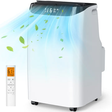 Lcxmtv Portable Air Conditioner 12000 BTU (8000 BTU DOE) Cools Room up to 500 Sq. ft, 3-in-1 AC Unit, Dehumidifier, Fan, Smart Floor Standing AC with Backlit Remote & DIY Window Kit
