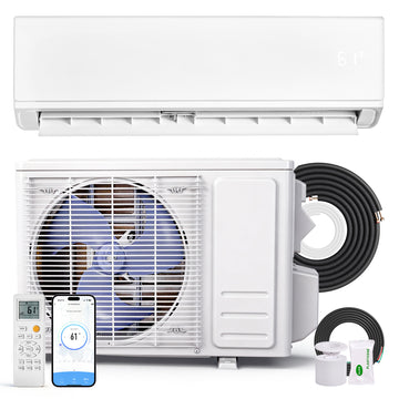 Lcxmtv 12000BTU Inverter Mini Split Air Conditioner & Heater, 115V Wall-Mounted AC Unit for Room up to 750 Sq. Ft., Wi-Fi Enabled, Works with Alexa & APP Includes Remote Control and Installation Kit