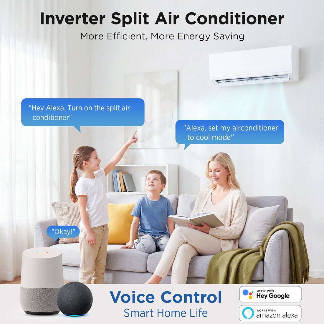Lcxmtv 12000BTU Inverter Mini Split Air Conditioner & Heater, 115V Wall-Mounted AC Unit for Room up to 750 Sq. Ft., Wi-Fi Enabled, Works with Alexa & APP Includes Remote Control and Installation Kit